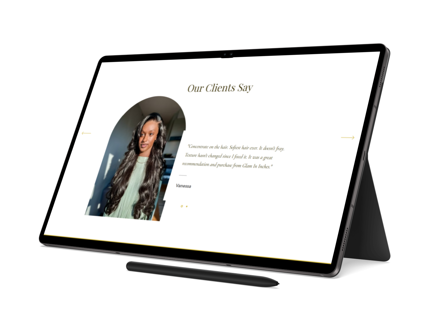 Glam in Inches Website